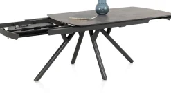 Novello uitschuiftafel 200 x 100 cm in de kleur Lichtgrijs - XOOON