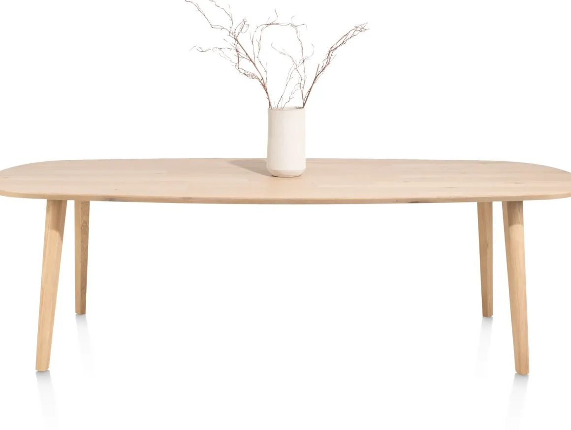 ODDA eetkamertafel 260 x 110 cm - Deens ovaal - naturel eiken