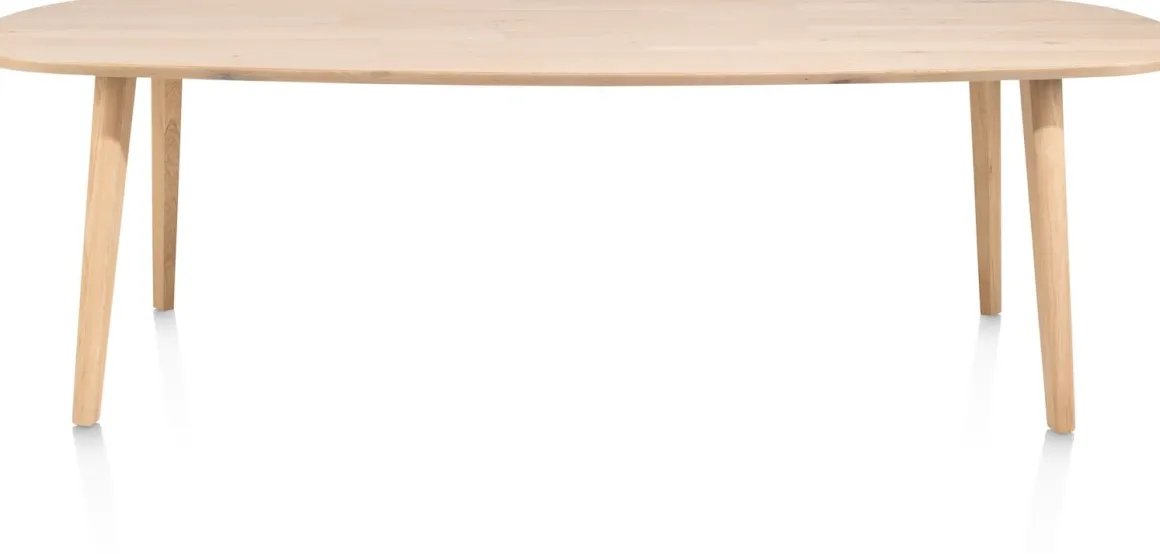 ODDA eetkamertafel 260 x 110 cm - Deens ovaal - naturel eiken