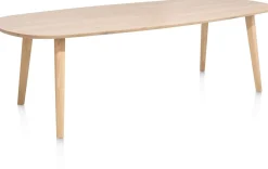 ODDA eetkamertafel 260 x 110 cm - Deens ovaal - naturel eiken
