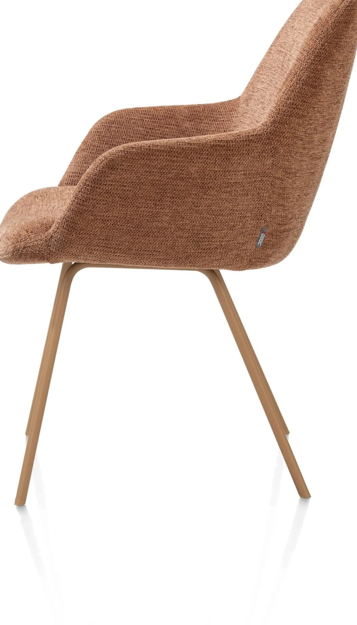 Odin armleuningstoel stof Vada koper in de kleur Koper - XOOON