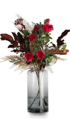 Olive Leaf Spray H82cm kunstbloem in de kleur Groen