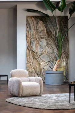 Ostia, draaifauteuil stof Derby - beige