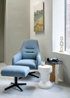 Oviedo fauteuil met combistof en hoge rug