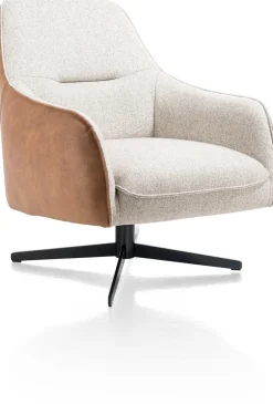 Oviedo fauteuil met combistof en lage rug