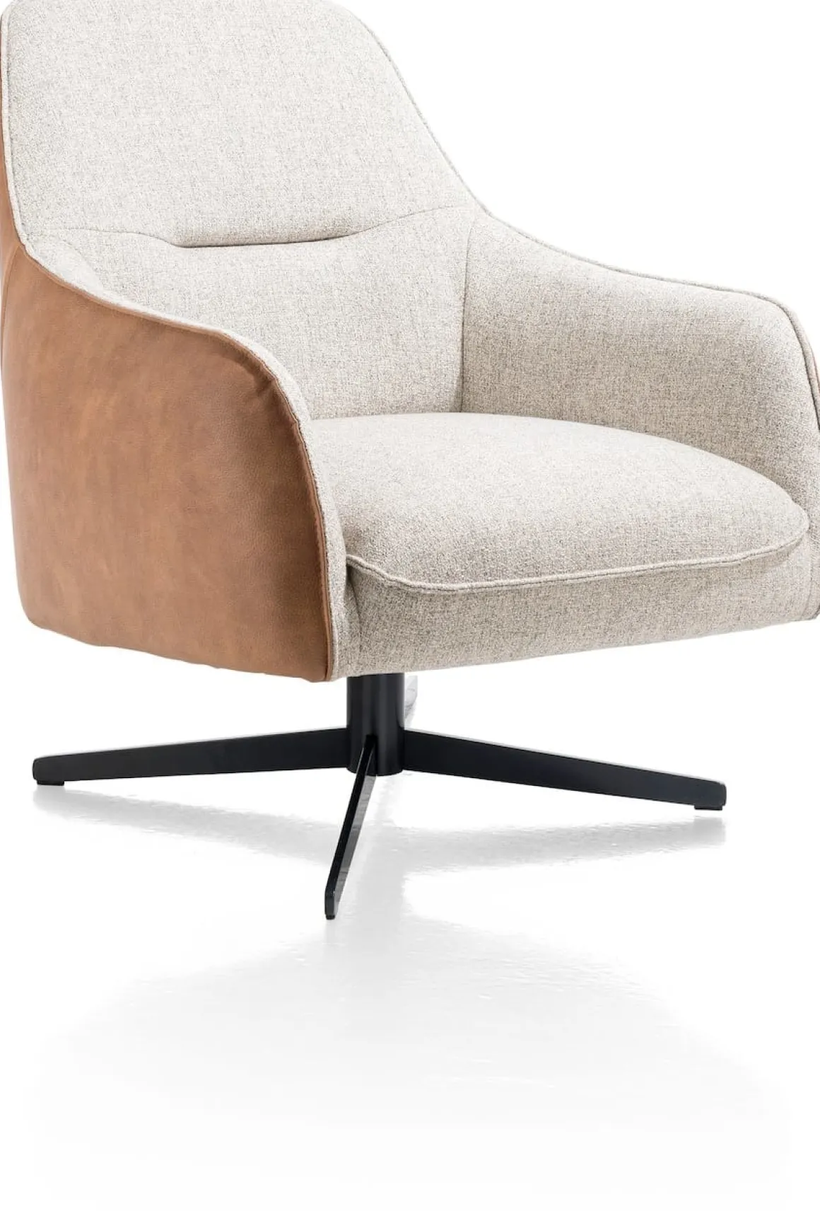 Oviedo fauteuil met combistof en lage rug