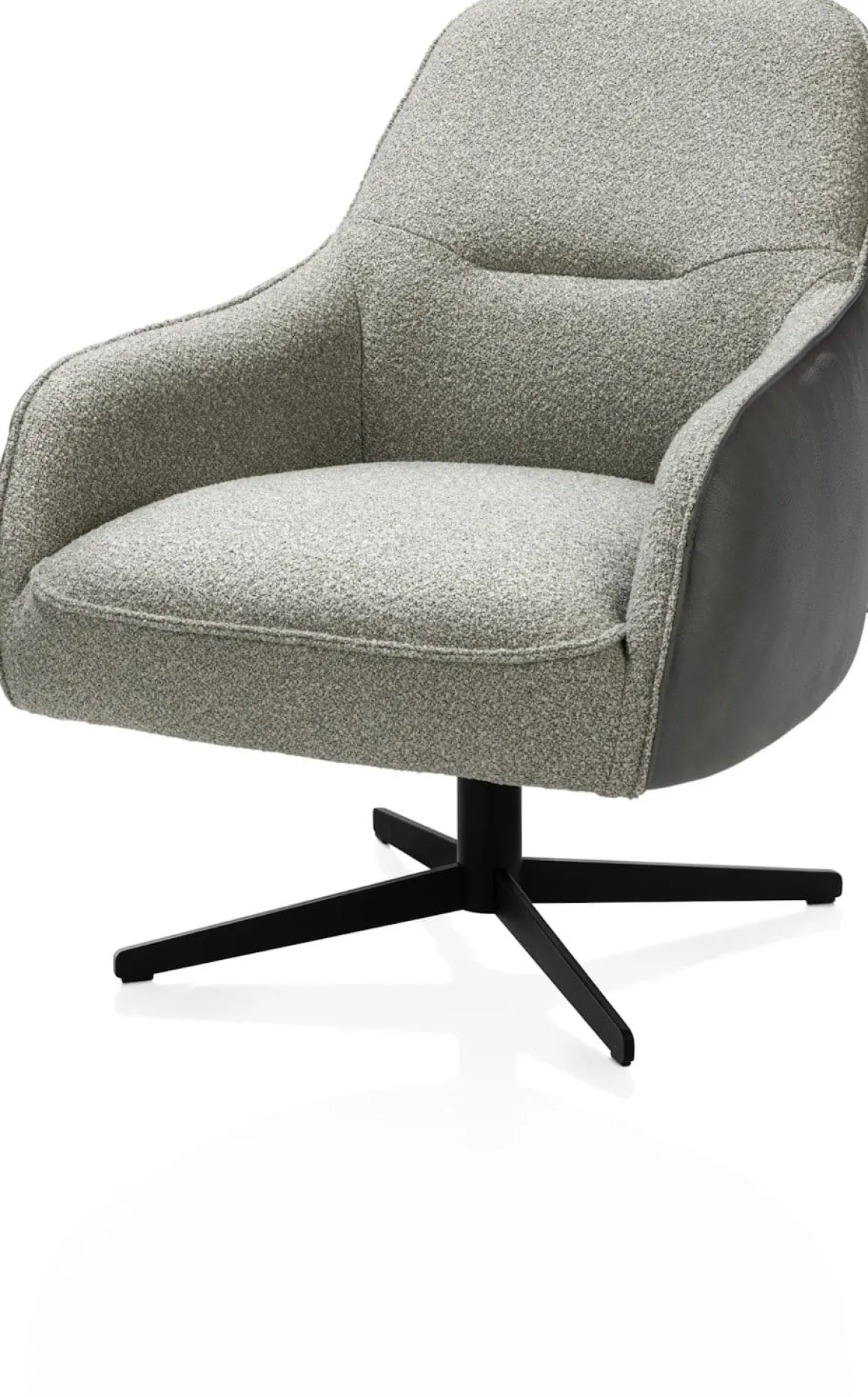 Oviedo fauteuil met combistof en lage rug