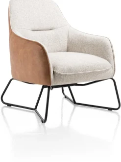 Oviedo fauteuil met combistof en lage rug