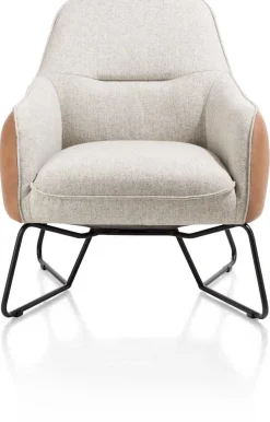 Oviedo fauteuil met combistof en lage rug