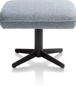 Oviedo poef / hocker met draaipoot of draadframe poot