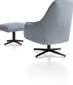 Oviedo poef / hocker met draaipoot of draadframe poot