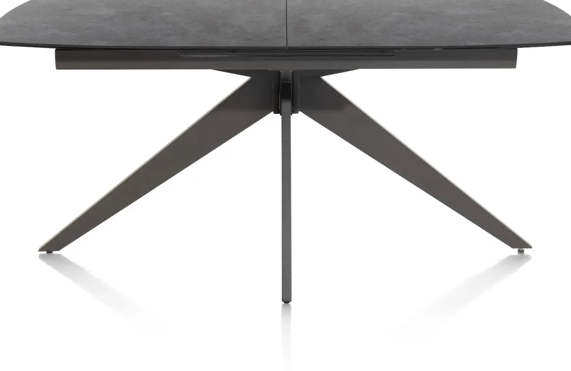 PADOVA uitschuiftafel 180 (+ 60) x 90 cm - keramiek op glas