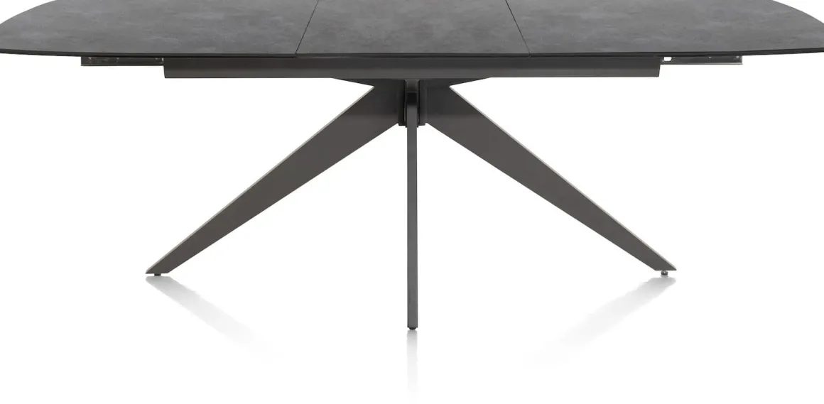 PADOVA uitschuiftafel 180 (+ 60) x 90 cm - keramiek op glas