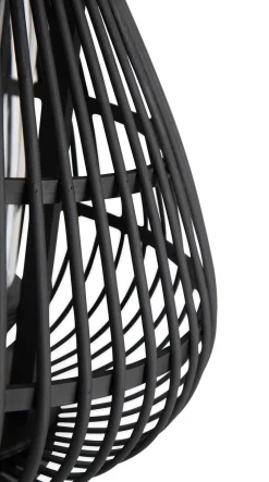 Philou windlicht H26,5cm in de kleur Zwart - COCOmaison