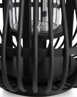 Philou windlicht H26,5cm in de kleur Zwart - COCOmaison