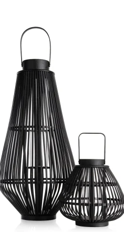 Philou windlicht H70,5cm in de kleur Zwart - COCOmaison