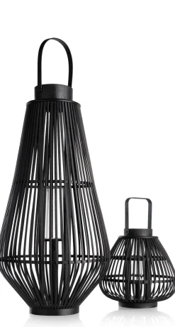 Philou windlicht H70,5cm in de kleur Zwart - COCOmaison