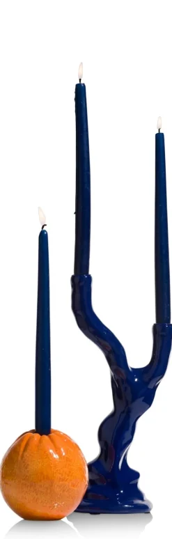 Rebecca abstracte kandelaar delfts blauw - COCOmaison