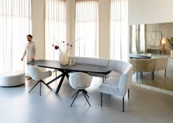 Reverso eetkamerbank 80 cm in de kleur Kiezel - XOOON