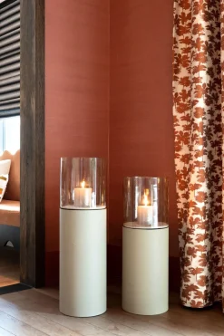 Reza windlicht (H74cm) in de kleur Taupe - COCOmaison