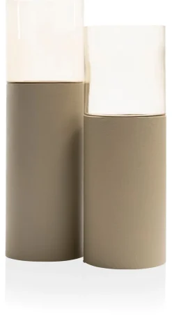 Reza windlicht (H74cm) in de kleur Taupe - COCOmaison
