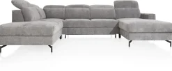 Rialto, Ottomane links - 2,5 zits zonder armen - longchair rechts
