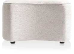 Roan poef maan (H44cm) in de kleur Creme - COCOmaison