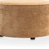 Roan poef rond (H44cm) in de kleur Oker - COCOmaison