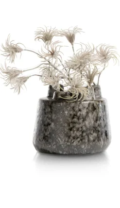 Safia vaas H15cm in de kleur Zwart - COCOmaison