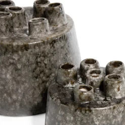 Safia vaas H15cm in de kleur Zwart - COCOmaison