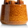 Safia vaas H21cm in de kleur Bruin - COCOmaison