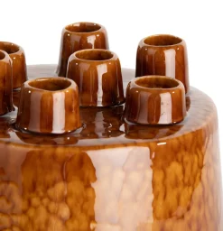 Safia vaas H21cm in de kleur Bruin - COCOmaison