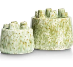 Safia vaas H15cm in de kleur Groen - COCOmaison