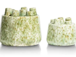 Safia vaas H15cm in de kleur Groen - COCOmaison