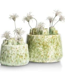 Safia vaas H21cm in de kleur Groen - COCOmaison