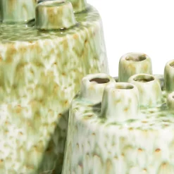 Safia vaas H21cm in de kleur Groen - COCOmaison