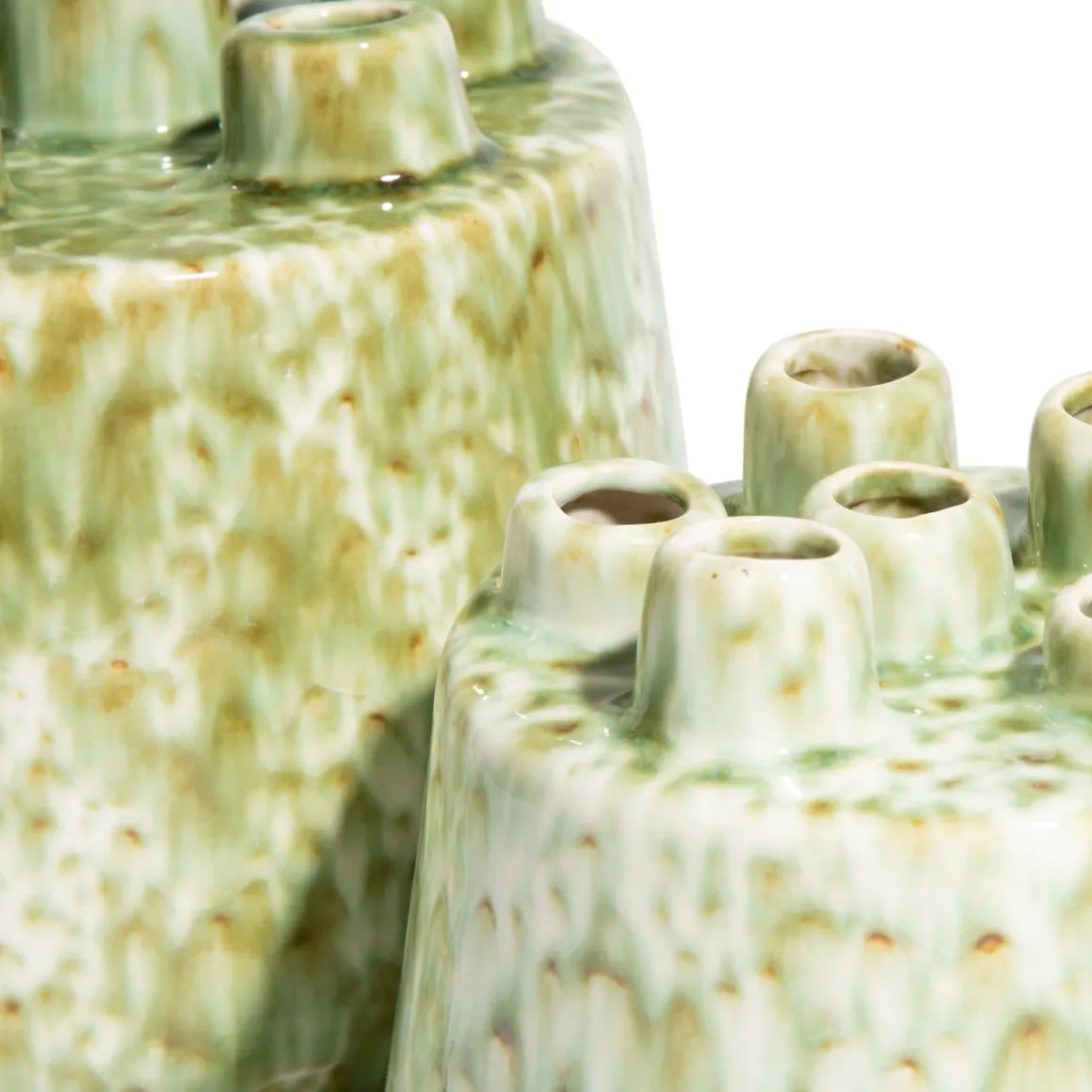 Safia vaas H21cm in de kleur Groen - COCOmaison