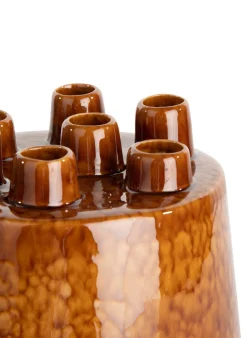 Safia vaas H15cm in de kleur Bruin - COCOmaison