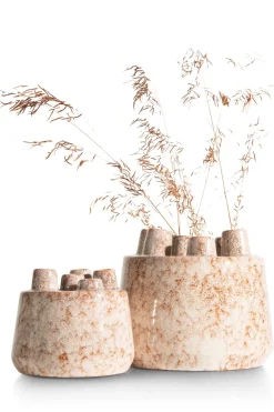 Safia vaas H15cm in de kleur Beige - COCOmaison