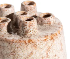 Safia vaas H15cm in de kleur Beige - COCOmaison