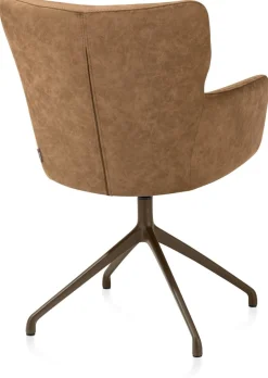 Sage, armstoel draaibaar - steelbrown - stof Oregon - Desert