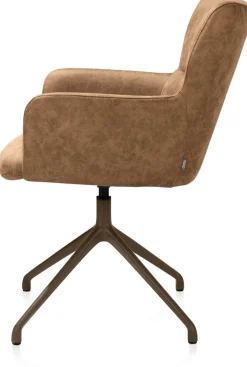 Sage, armstoel draaibaar - steelbrown - stof Oregon - Desert