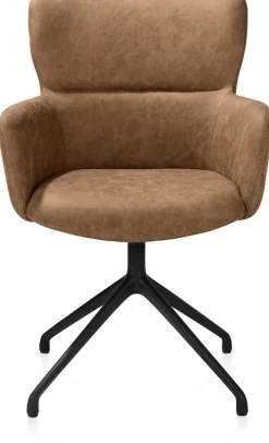 Sage, armstoel draaibaar - rough off black - stof Oregon - Desert