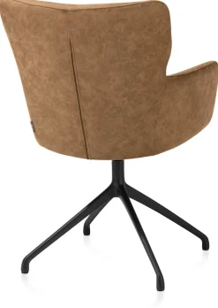 Sage, armstoel draaibaar - rough off black - stof Oregon - Desert