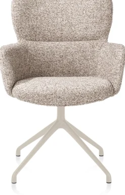 Sage, armstoel draaibaar - creme - stof Luton - koper