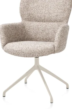 Sage, armstoel draaibaar - creme - stof Luton - koper