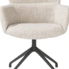 Sage, armstoel draaibaar - graphiet - stof Luton - Creme