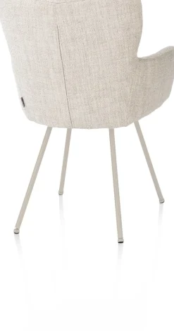 Sage, armstoel 4-pootjes creme - stof Luton - Creme