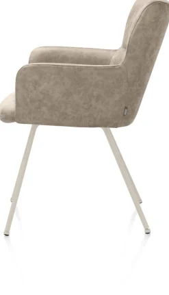 Sage, armstoel 4-pootjes creme - stof Oregon - beige