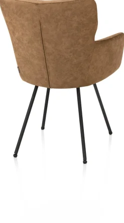 Sage, armstoel 4-pootjes rough off black - stof Oregon - Desert